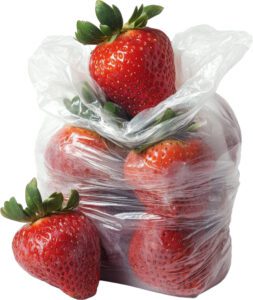 strawberry fruit bag isolated transparent background
