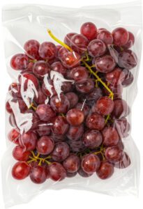 view sweet delicious red grapes