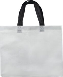 white bag with black handles isolated no background new